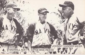1975 TCMA Guam WW2 #4 Merrill May / Pee Wee Reese / Johnny Vander Meer Front