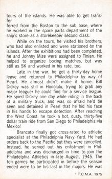 1975 TCMA Guam WW2 #15 Hal White Back