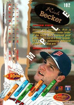 1994 Sportflics 2000 Rookie & Traded - Samples #102 Rich Becker Back