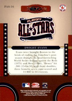 2004 Donruss World Series - Playoff All-Stars #PAS-16 Dwight Evans Back