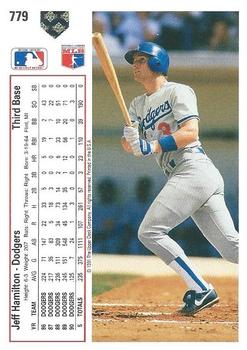 1991 Upper Deck #779 Jeff Hamilton Back