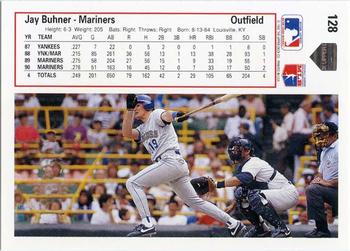 1991 Upper Deck #128 Jay Buhner Back