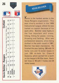 1991 Upper Deck #26 Kevin Belcher Back