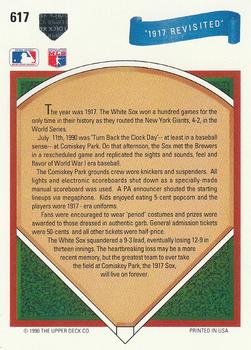 1991 Upper Deck #617 Chicago White Sox Back