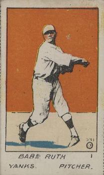 1920 W516-1 #1 Babe Ruth Front