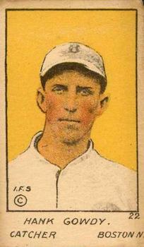 1920 W516-1 #22 Hank Gowdy Front