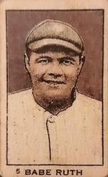 1920 W519-1-1 Strip Cards Type 1 Numbered #5 Babe Ruth Front