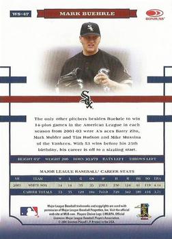 2004 Donruss World Series #WS-47 Mark Buehrle Back
