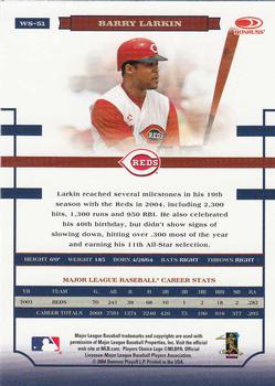 2004 Donruss World Series #WS-51 Barry Larkin Back