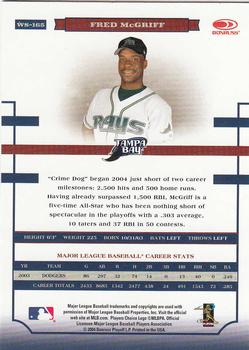2004 Donruss World Series #WS-165 Fred McGriff Back