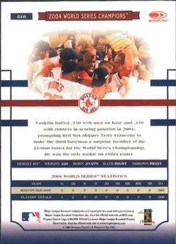 2004 Donruss World Series #218 Kevin Youkilis Back