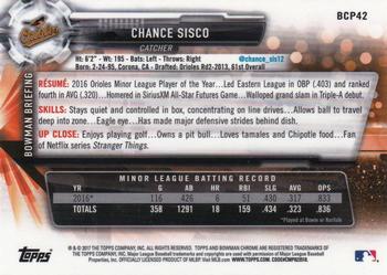 2017 Bowman - Chrome Prospects Mojo #BCP42 Chance Sisco Back