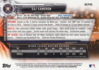 2017 Bowman - Chrome Prospects Mojo #BCP95 Daz Cameron Back