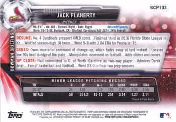 2017 Bowman - Chrome Prospects Mojo #BCP103 Jack Flaherty Back