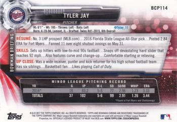 2017 Bowman - Chrome Prospects Mojo #BCP114 Tyler Jay Back