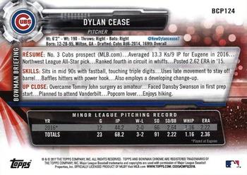 2017 Bowman - Chrome Prospects Mojo #BCP124 Dylan Cease Back