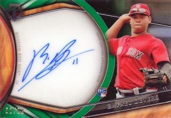 2018 Topps Tribute - Autographs Green #TA-RD Rafael Devers Front