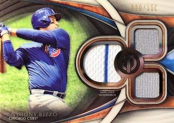 2018 Topps Tribute - Triple Relics #TTR-AR Anthony Rizzo Front