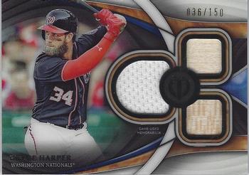 2018 Topps Tribute - Triple Relics #TTR-BH Bryce Harper Front