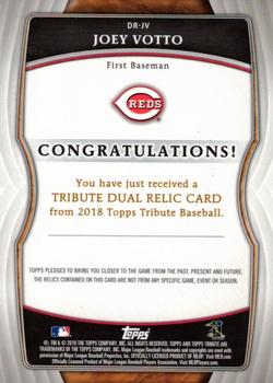 2018 Topps Tribute - Dual Relics #DR-JV Joey Votto Back