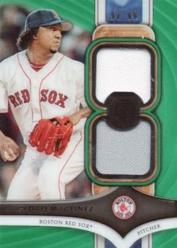 2018 Topps Tribute - Dual Relics Green #DR-PM Pedro Martinez Front