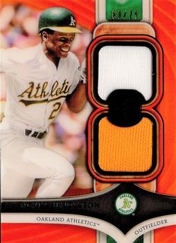 2018 Topps Tribute - Dual Relics Orange #DR-RH Rickey Henderson Front