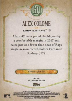 2018 Topps Gypsy Queen - Missing Black Plate #28 Alex Colome Back