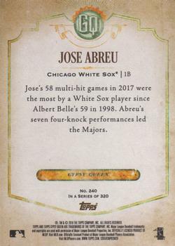 2018 Topps Gypsy Queen - Missing Black Plate #240 Jose Abreu Back