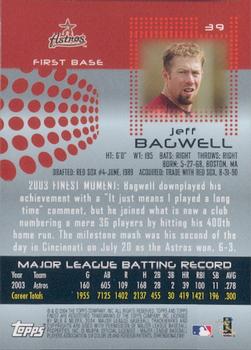 2004 Finest #39 Jeff Bagwell Back