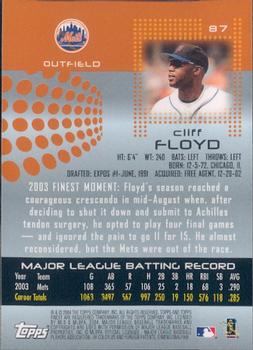 2004 Finest #87 Cliff Floyd Back