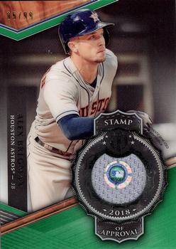 2018 Topps Tribute - Stamp of Approval Relics Green #SOA-ABR Alex Bregman Front