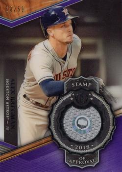 2018 Topps Tribute - Stamp of Approval Relics Purple #SOA-ABR Alex Bregman Front