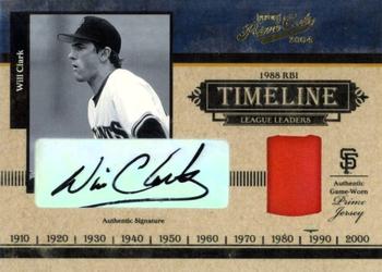2004 Playoff Prime Cuts - Timeline Material Signature Prime #10 Will Clark Front