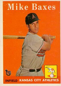 2014 Topps - 75th Anniversary Buybacks 1958 #302 Mike Baxes Front