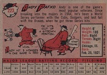 2014 Topps - 75th Anniversary Buybacks 1958 #223 Andy Pafko Back