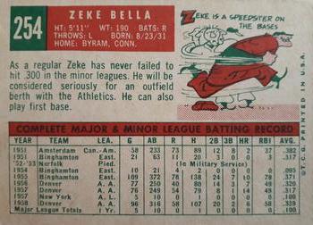 2014 Topps - 75th Anniversary Buybacks 1959 #254 Zeke Bella Back