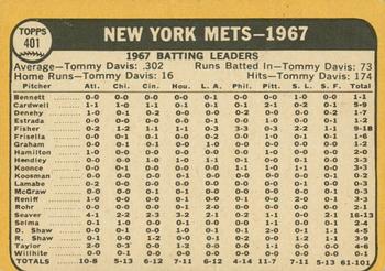 2014 Topps - 75th Anniversary Buybacks 1968 #401 New York Mets Back