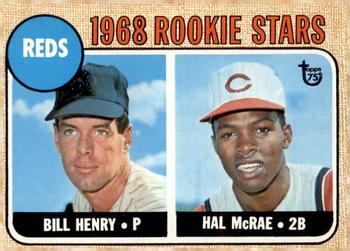 2014 Topps - 75th Anniversary Buybacks 1968 #384 Reds Rookie Stars- Bill Henry / Hal McRae Front