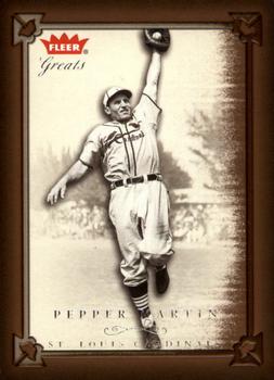 2004 Fleer Greats of the Game #9 Pepper Martin Front