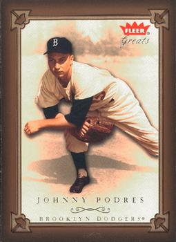 2004 Fleer Greats of the Game #70 Johnny Podres Front
