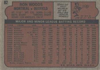 2014 Topps - 75th Anniversary Buybacks 1972 #82 Ron Woods Back