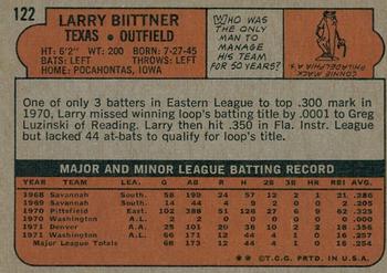 2014 Topps - 75th Anniversary Buybacks 1972 #122 Larry Biittner Back