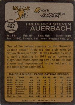 2014 Topps - 75th Anniversary Buybacks 1973 #427 Rick Auerbach Back