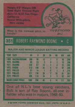 2014 Topps - 75th Anniversary Buybacks 1975 #351 Bob Boone Back