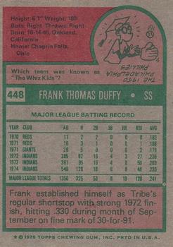 2014 Topps - 75th Anniversary Buybacks 1975 #448 Frank Duffy Back