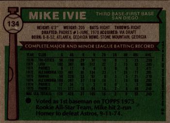 2014 Topps - 75th Anniversary Buybacks 1976 #134 Mike Ivie Back