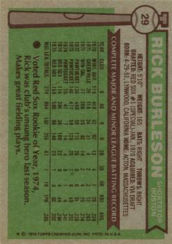 2014 Topps - 75th Anniversary Buybacks 1976 #29 Rick Burleson Back