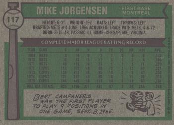2014 Topps - 75th Anniversary Buybacks 1976 #117 Mike Jorgensen Back