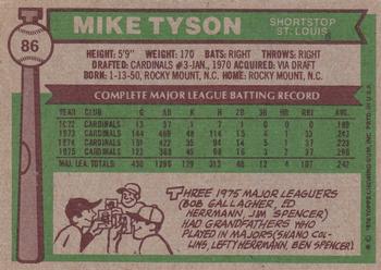 2014 Topps - 75th Anniversary Buybacks 1976 #86 Mike Tyson Back