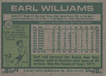 2014 Topps - 75th Anniversary Buybacks 1977 #223 Earl Williams Back